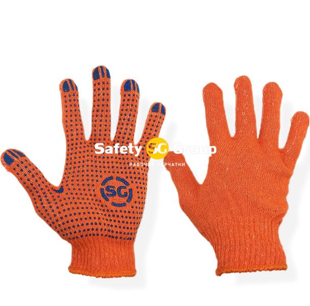 Перчатки SG-303 оранжевые хб SG-303 фото