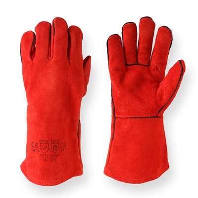 Перчатки "Краги красные" с ХБ подкладкой AB-001 фото